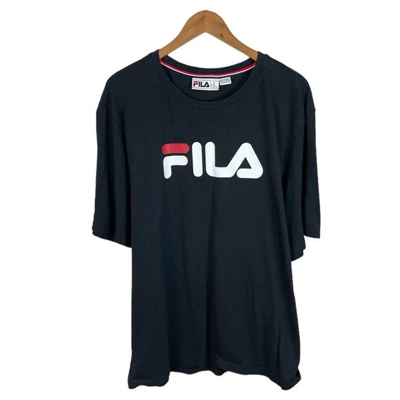 TS1002 Men’s FILA Italia Athletic Streetwear Brand Logo T Shirt 3XL - Picture 1 of 4